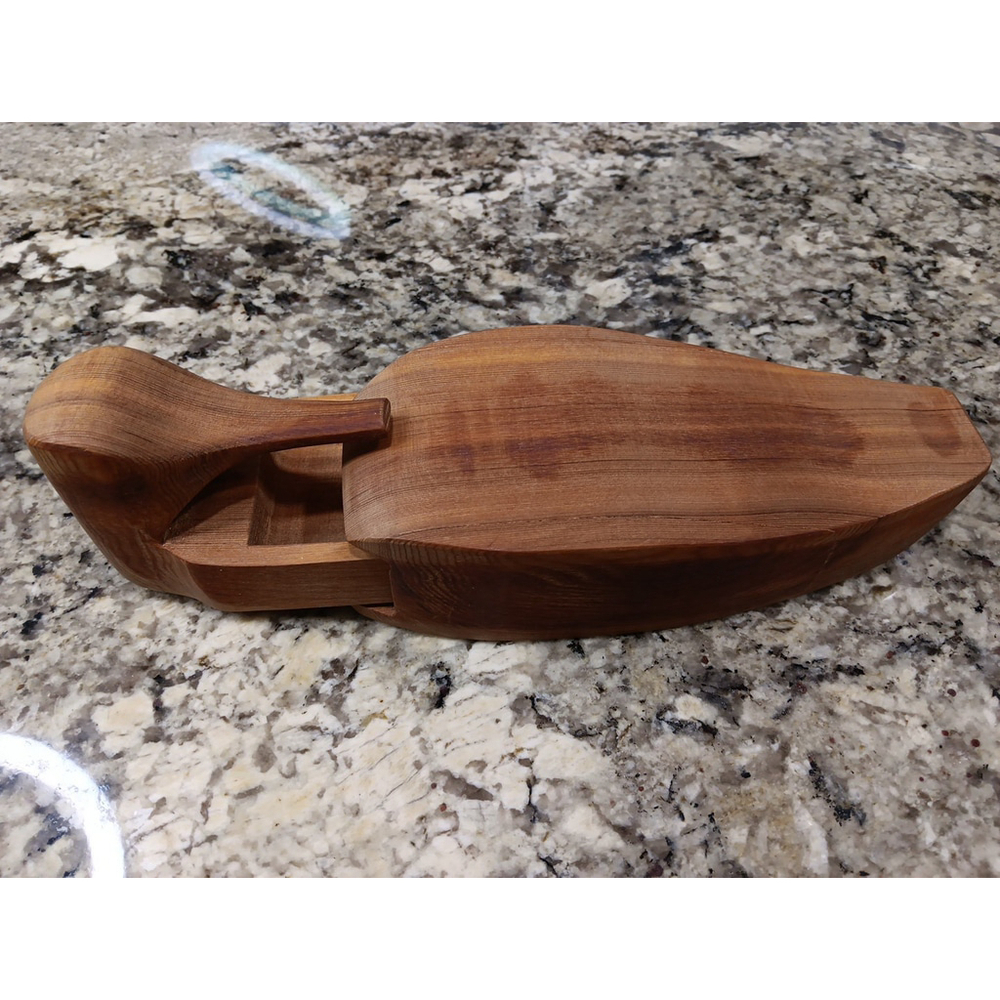 Handmade Cedar Wooden Trinket Box With Drawer Bird Duck Mallard Smells Wonderful